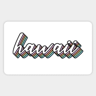 Rainbow Cursive Hawaii Design Magnet